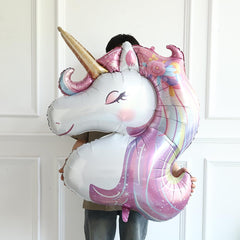 Heukikt unicorn balloon set pink purple white latex balloons for versatile decor
