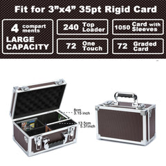 HEWEI WORKS large capacity case holds 240 3x4 toploaders for big collections