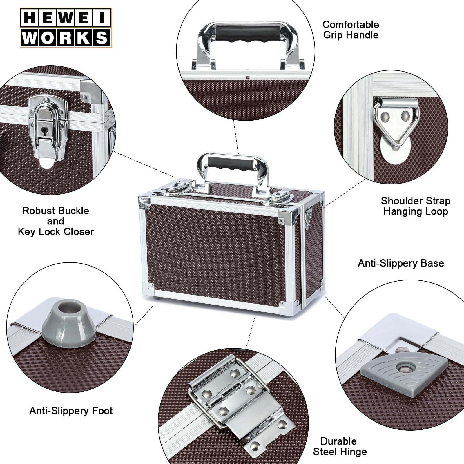 HEWEI WORKS case with compartments supports organized card storage and labeling