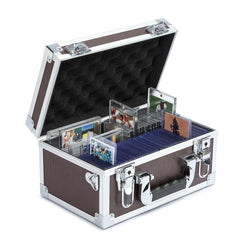 HEWEI WORKS collectable card case exterior shows durable aluminum frame for protection