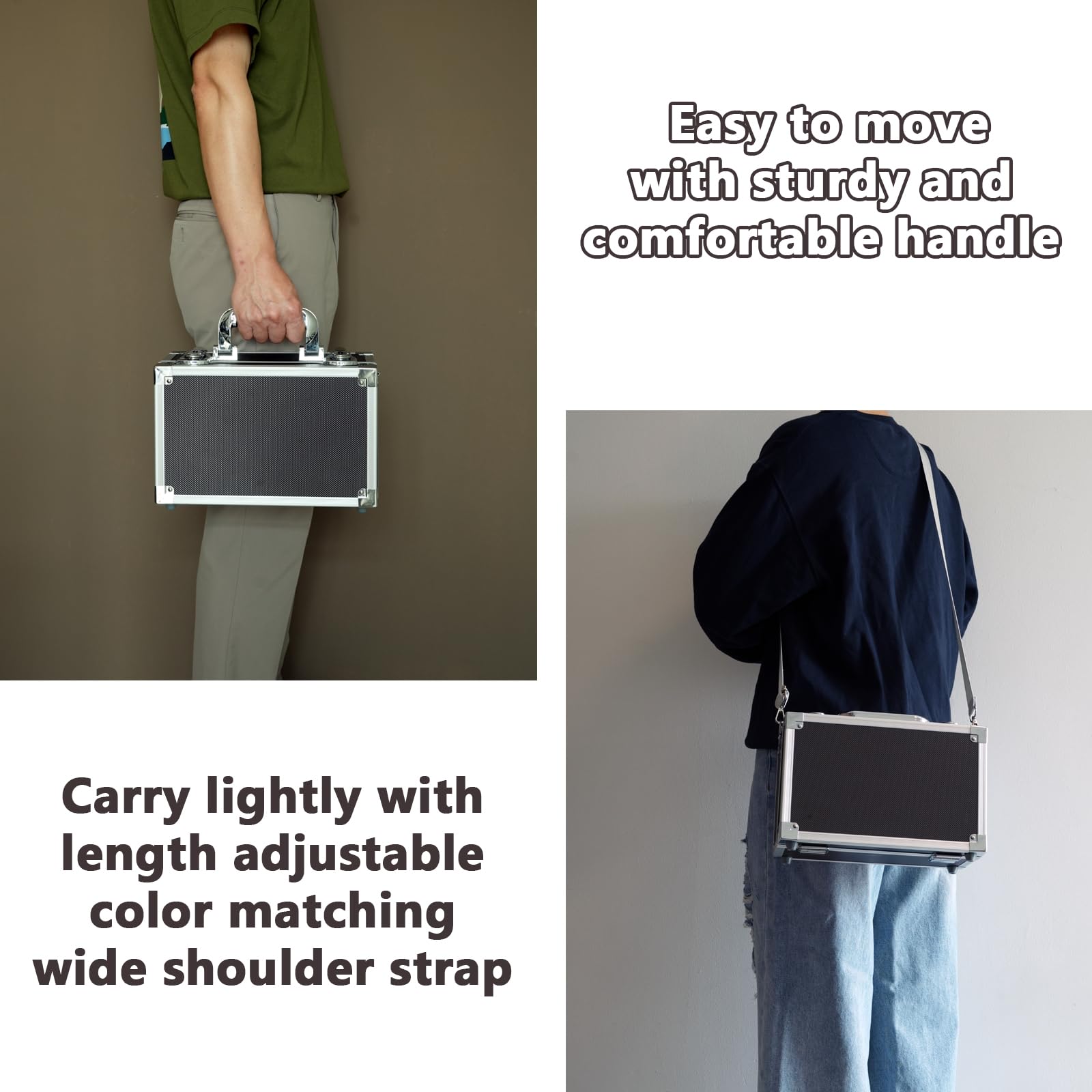 HEWEI WORKS case can stand upright or lay flat for flexible use