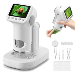 HEWEIMEI 1600X kids microscope desktop view for hands-on science at home.