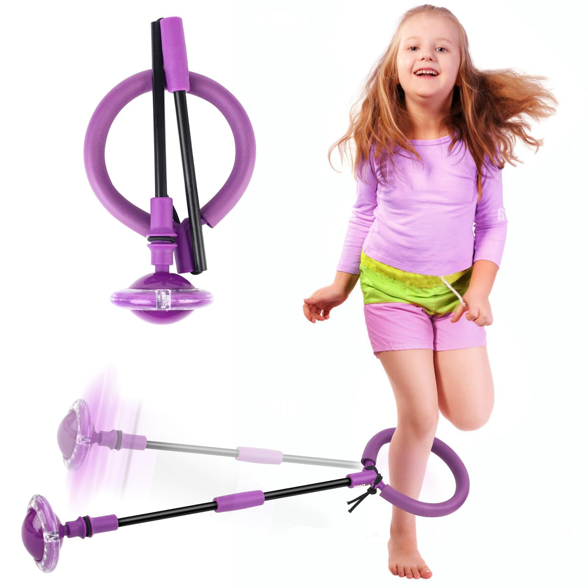 Hewog Skip Ball with colorful lights in action for kids.