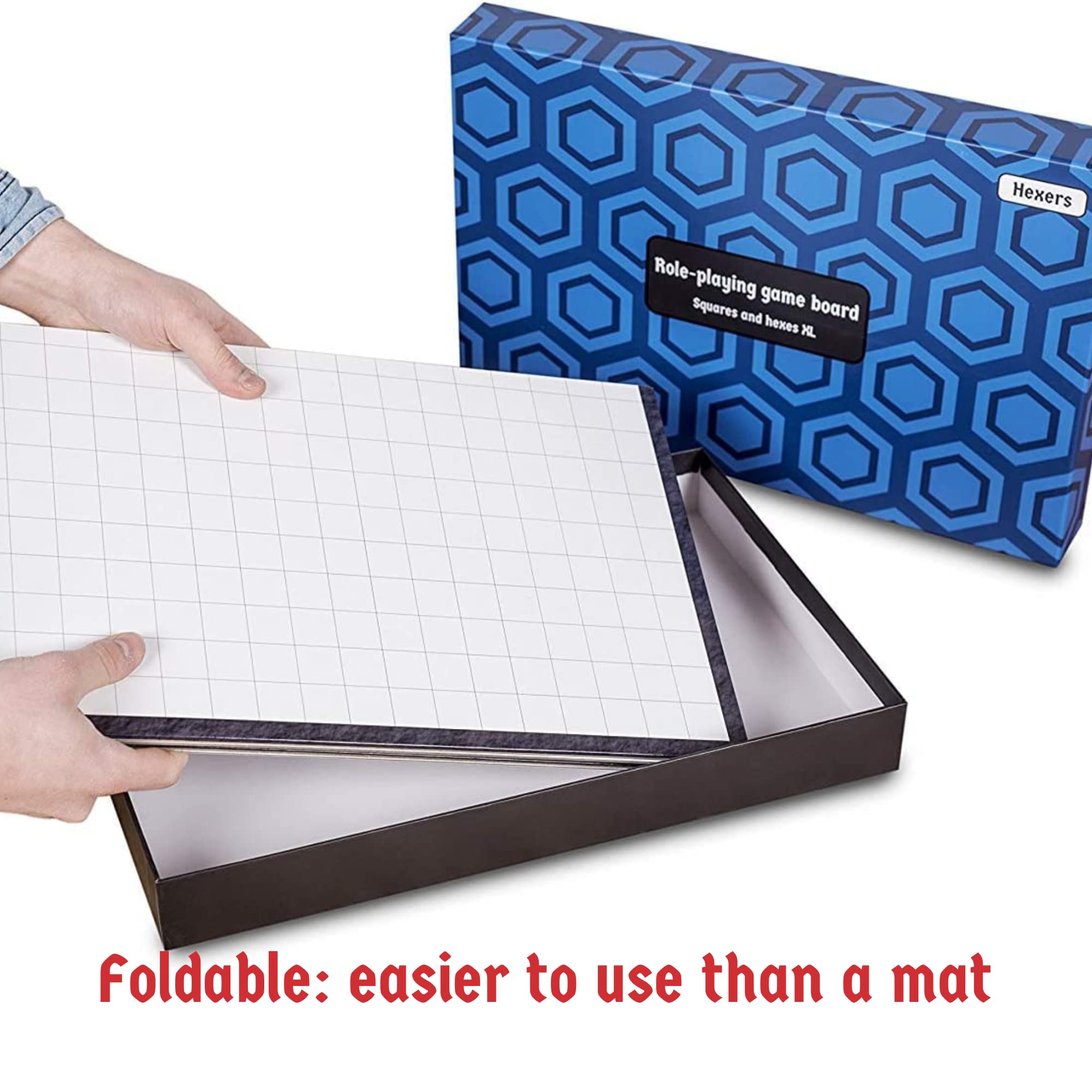 Hexers XL hexes side with a 1-inch grid for detailed area mapping.