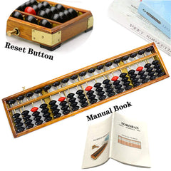 Hexing vintage wooden abacus frame for mindful counting and aesthetics.