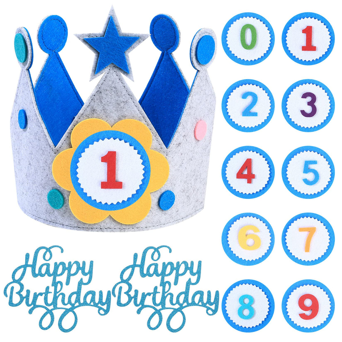 HexinYigjly birthday crown yellow closeup for comfortable party wear