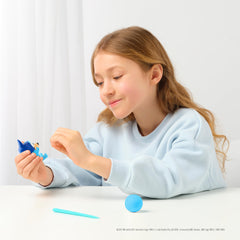 HEY CLAY fine motor sculpting with colorful Bluey figures