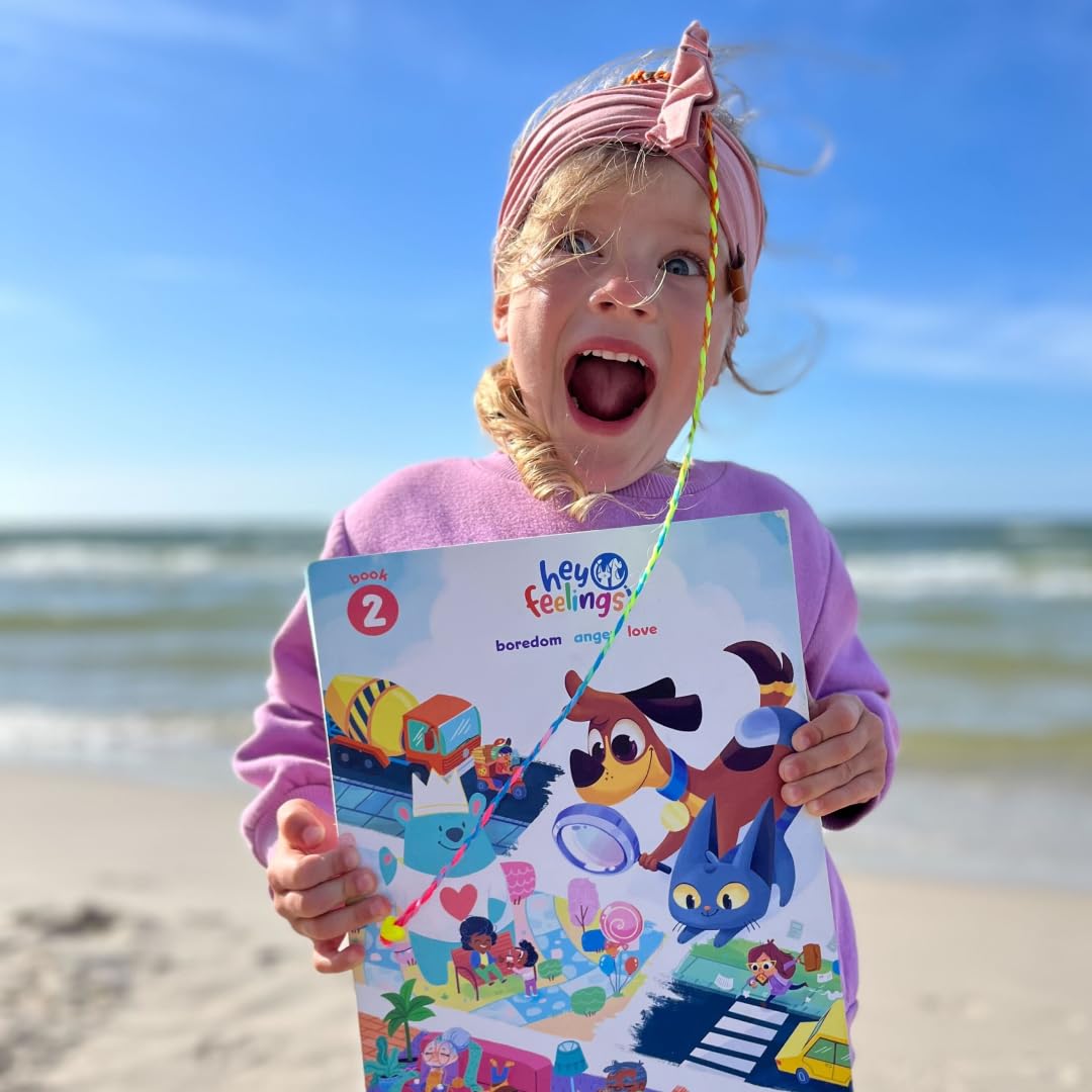 Hey Feelings Emotion Explorers books extend storytelling and reflection after play.