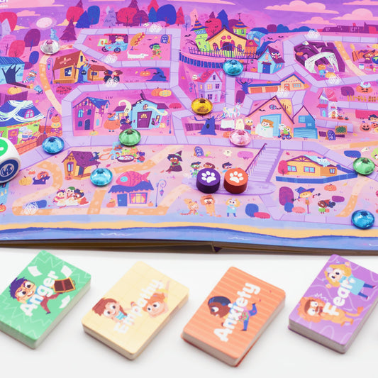 Hey Feelings Emotion Explorers card draw prompts kids to name feelings and start conversations.