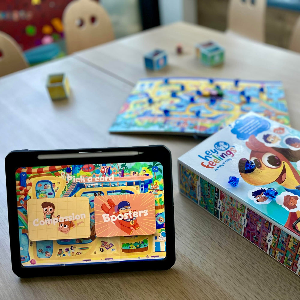 Hey Feelings Emotion Explorers travel-friendly setup supports learning on the go.