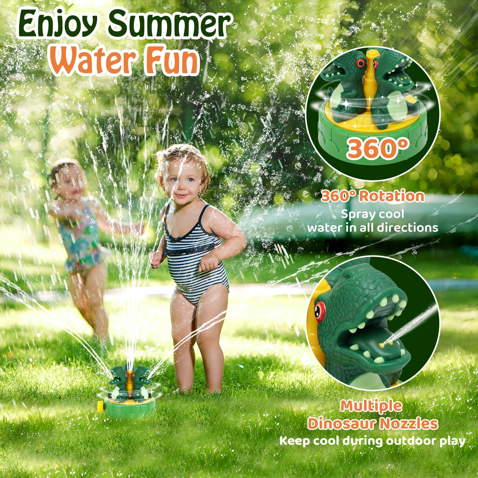 HeySplash hose-band attachment demonstrates easy-connect stability for continuous water flow.