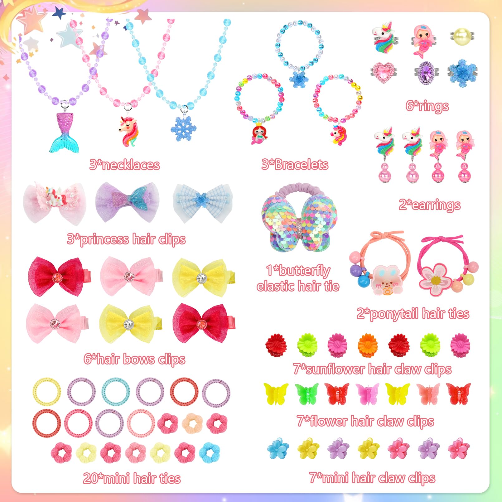 HEYDUOTON princess necklaces ideal for daily outfits and pretend play