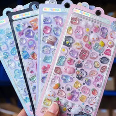 HEYFUMMAI 3D Puffy Stickers pastel colors brighten scrapbooks
