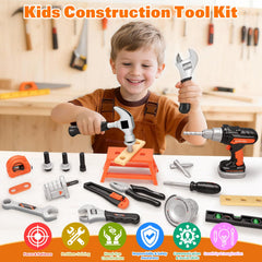 Heygelo 50Pcs Kids Tool Set angle grinder head creates authentic construction play