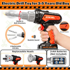 Heygelo 50Pcs Kids Tool Set interchangeable bits enable versatile pretend work