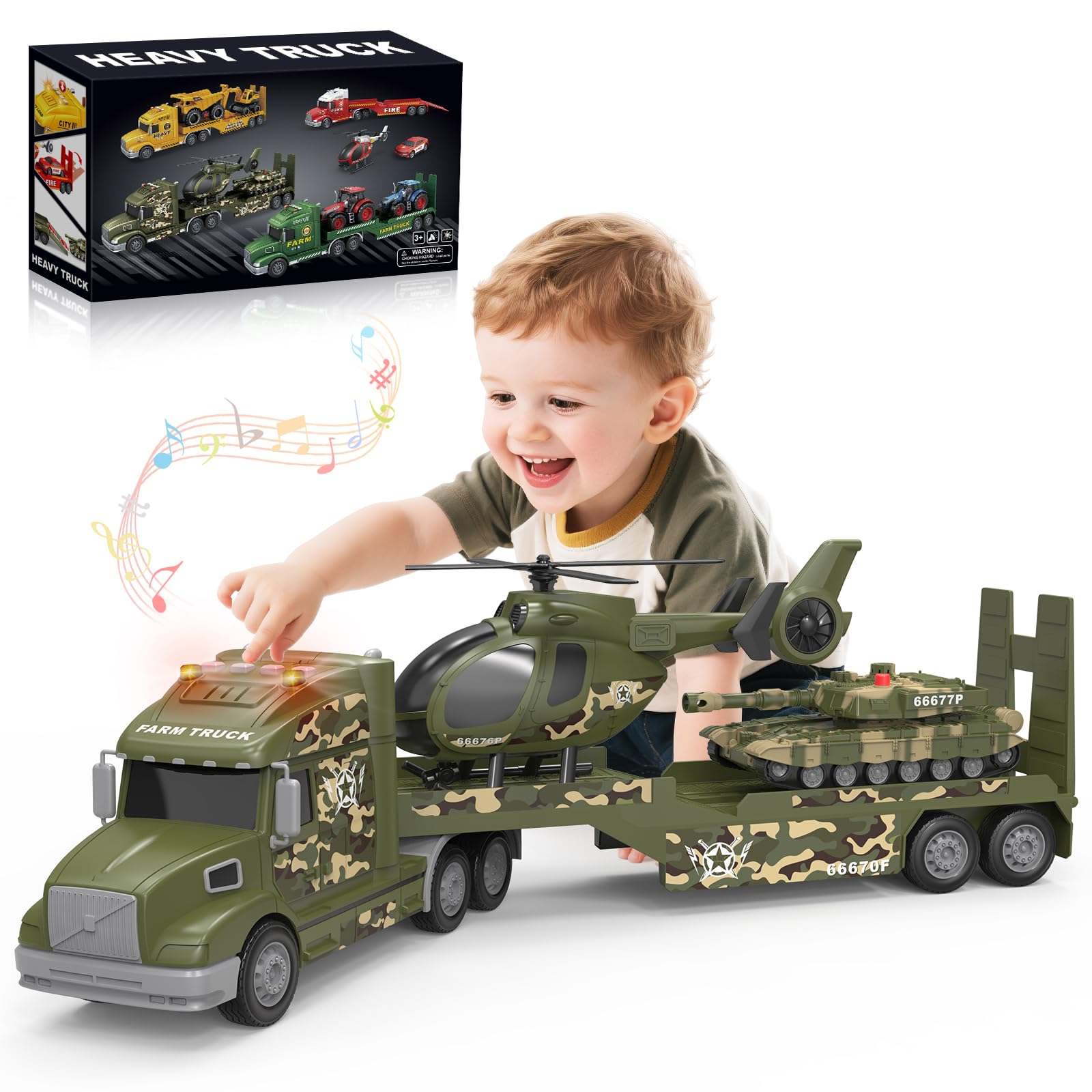 heygelo toddler army truck transport image: extended carrier inspires imaginative play