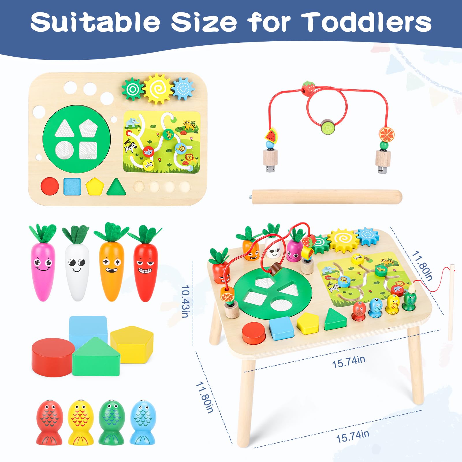 HEYLANDU Activity Table animal maze invites imaginative route tracing.