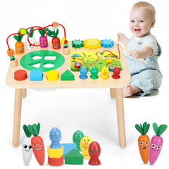 HEYLANDU Activity Table bead maze enhances fine motor skills during play.