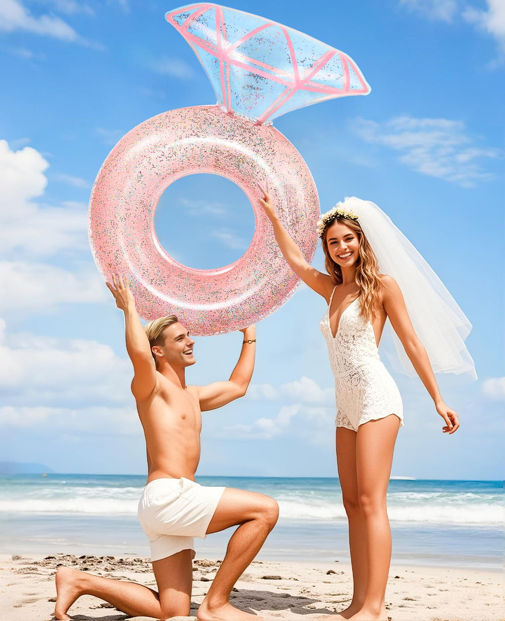 HeySplash Rose gold ring float ideal for photos and summer fun