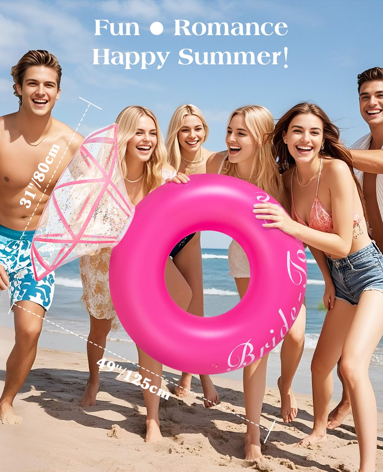 HeySplash adult-friendly swim ring inflatable for floating lounging and social moments