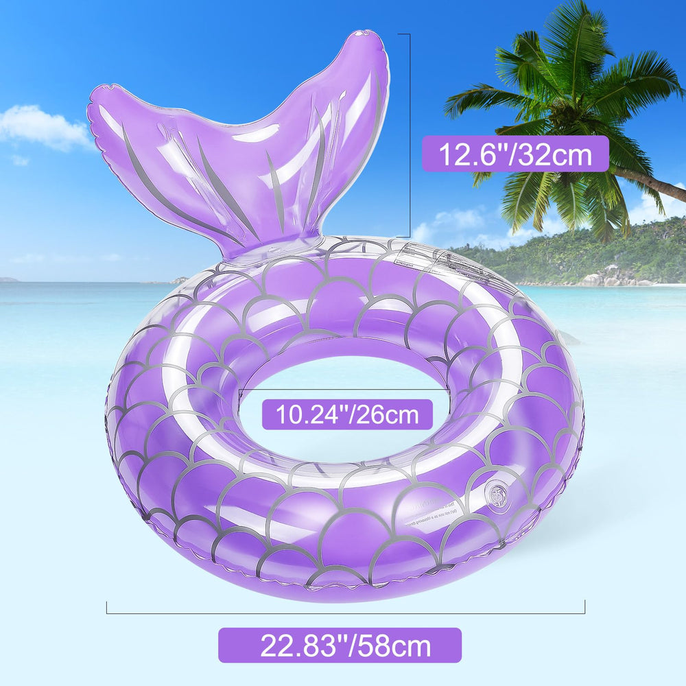 HeySplash mermaid-tail swim ring perfect for pools, beaches, and party moments.