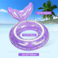 HeySplash mermaid-tail swim ring perfect for pools, beaches, and party moments.