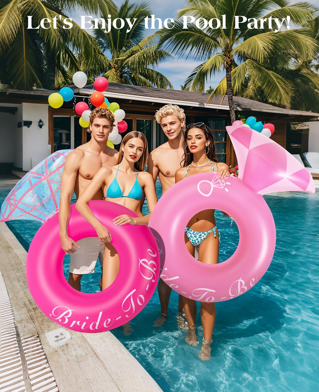 HeySplash bride party decor pool float perfect for photos and celebratory pool games