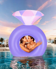 HeySplash bride party pool float photo prop on sunny days for memorable shots.