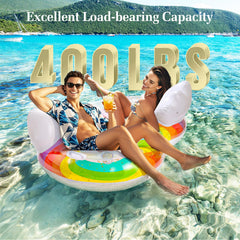 HeySplash cloud backrests provide soft support for lounging.