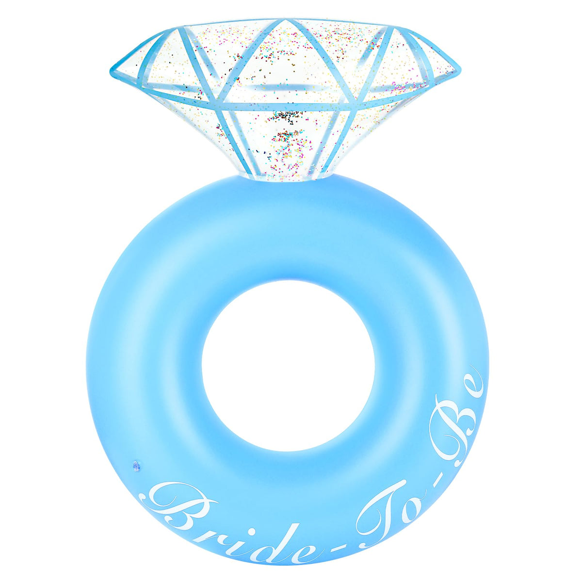 HeySplash diamond ring float blue with soft edges for comfortable pool moments