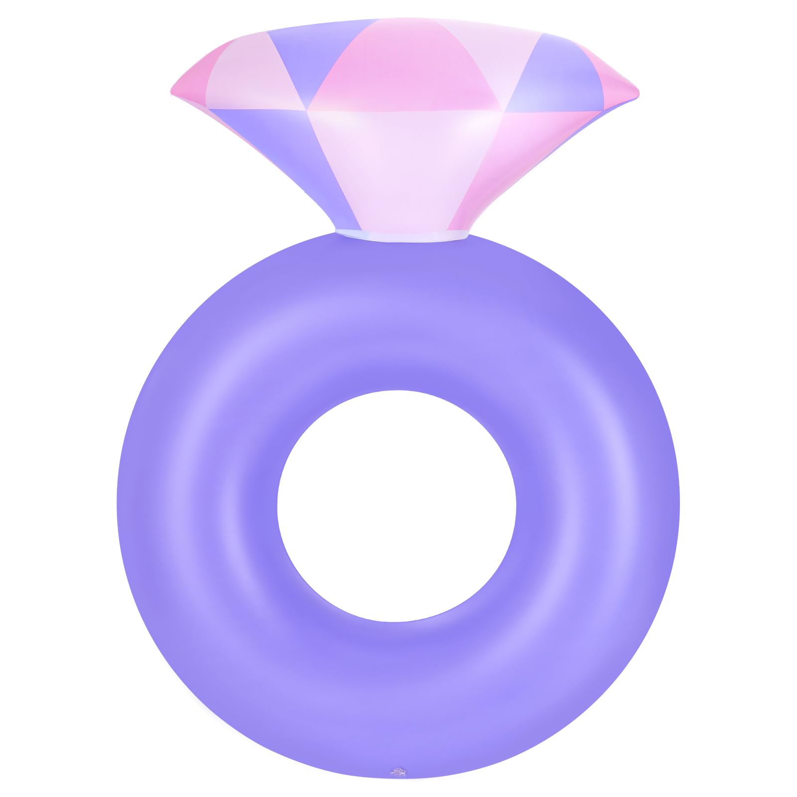 HeySplash diamond ring pool float in purple pink, perfect for photo-worthy pool parties.