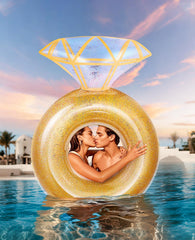 HeySplash Diamond Ring Pool Float soft edges provide comfortable contact