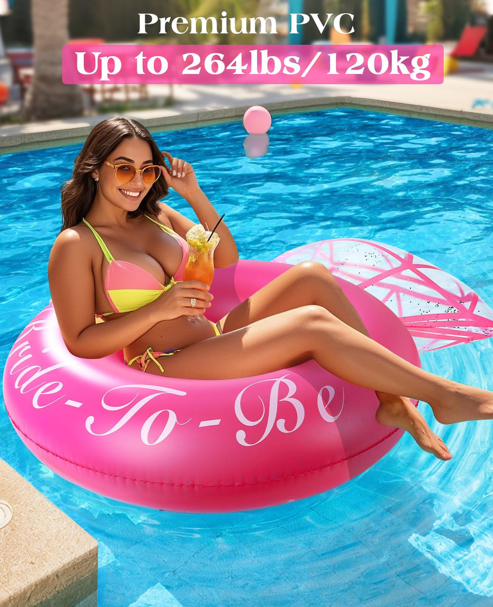 HeySplash engagement ring floatie giant ideal for bachelorette photos and lounging