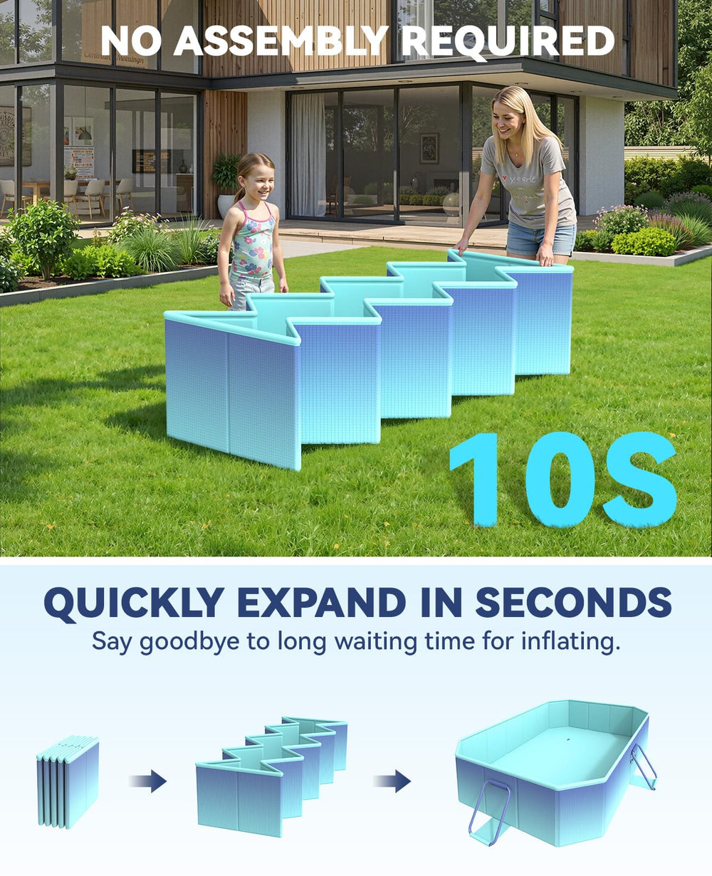 HeySplash Foldable Pool side drainage holes for easy water release.