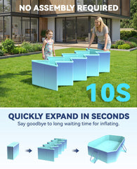 HeySplash Foldable Pool side drainage holes for easy water release.