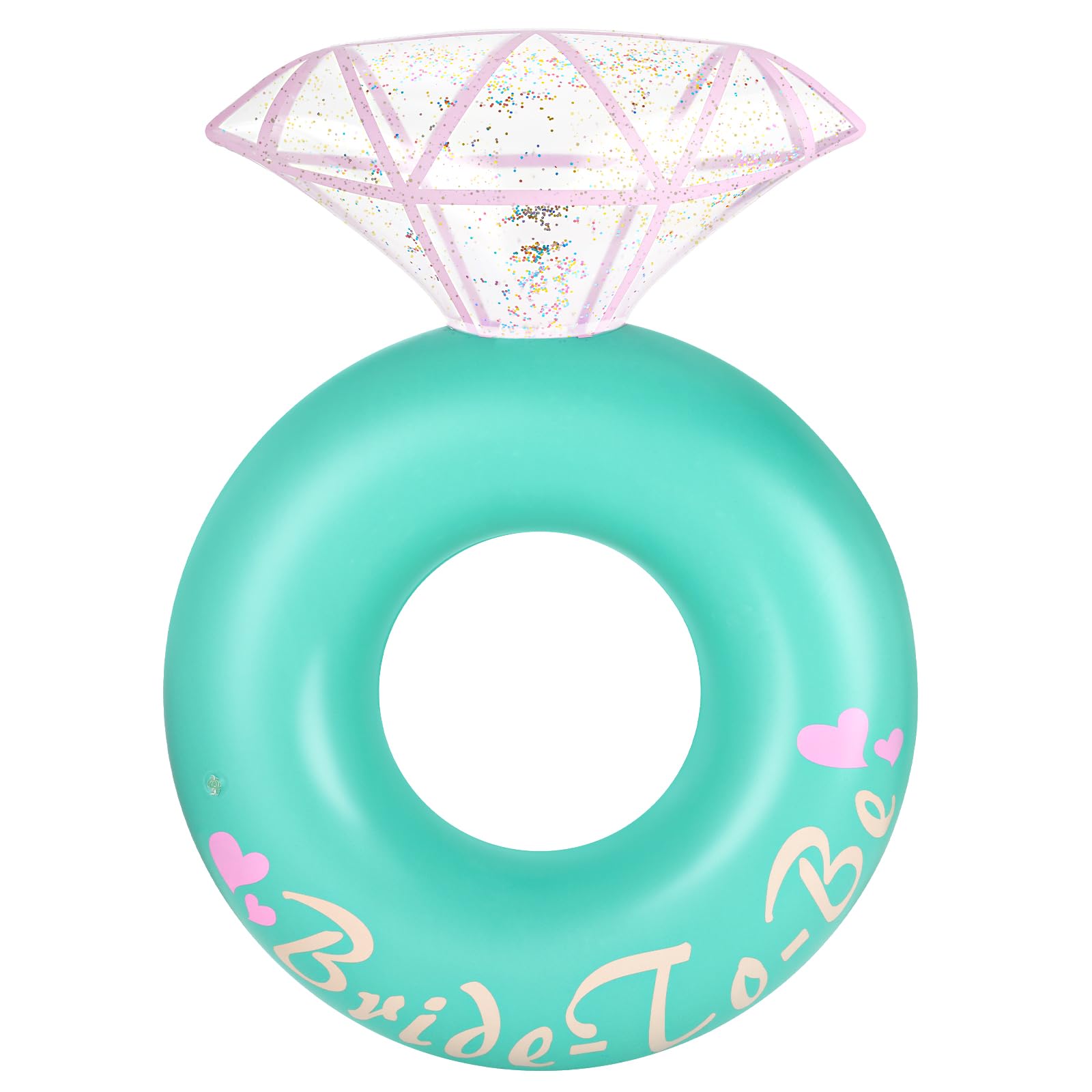 HeySplash inflatable diamond ring pool float ready for vibrant pool photos.