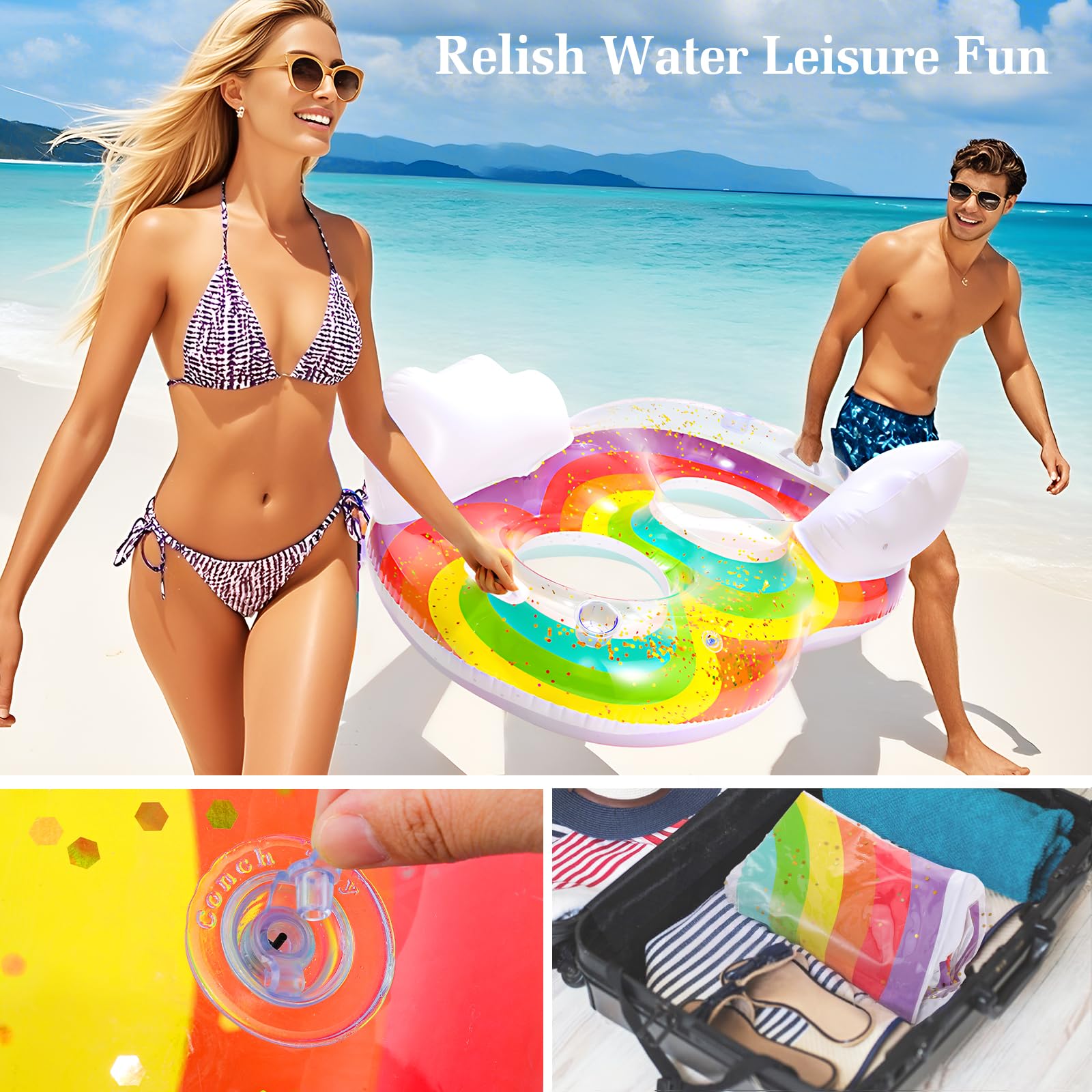 HeySplash inflation valves enable quick setup and easy deflation.