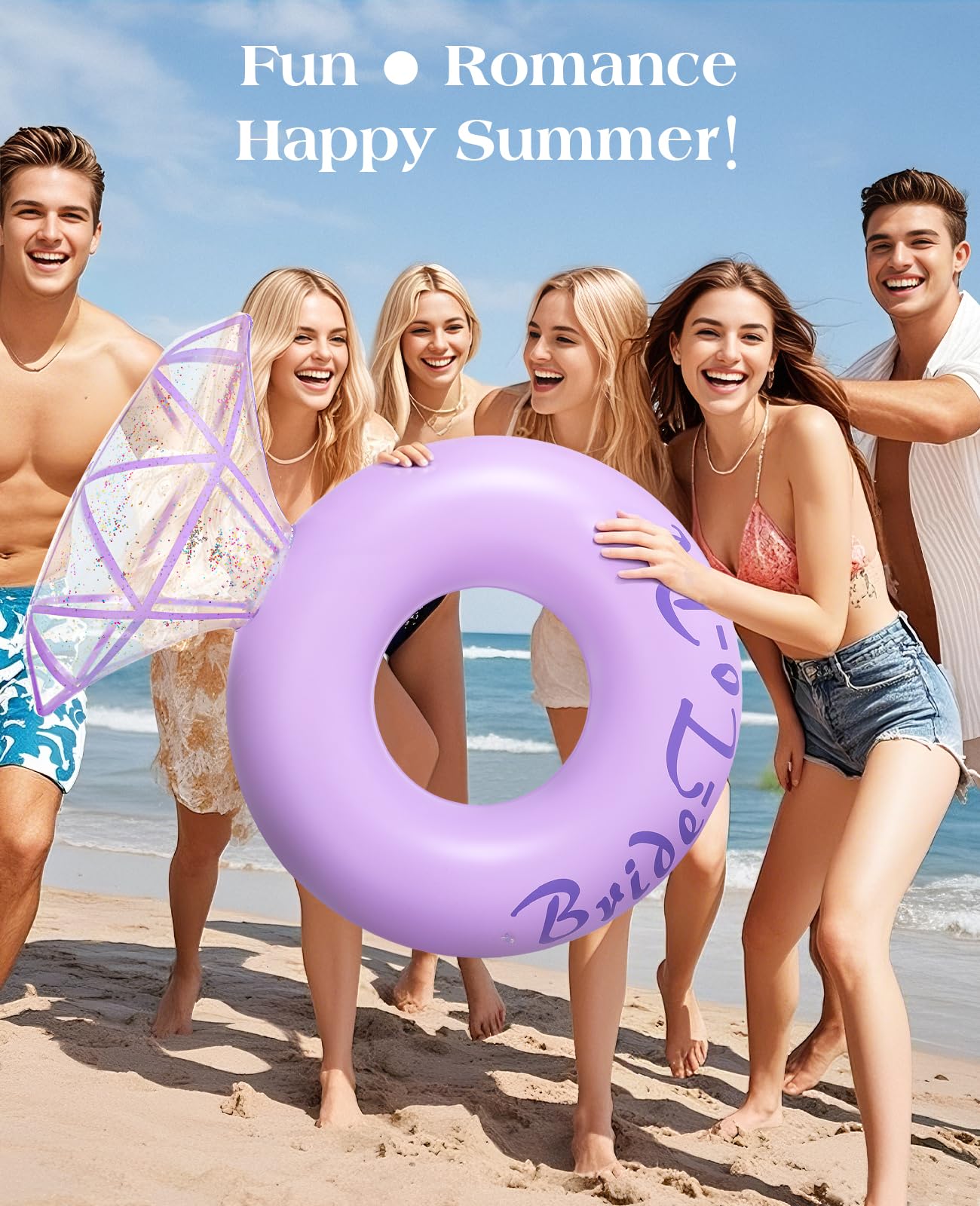 HeySplash large adult ring float supports up to 265 lbs for comfortable lounging