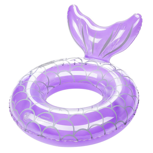 HeySplash mermaid-tail swim ring for kids — playful buoyancy in water.