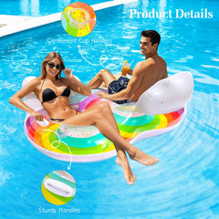 HeySplash side cup holders keep drinks within reach while lounging.