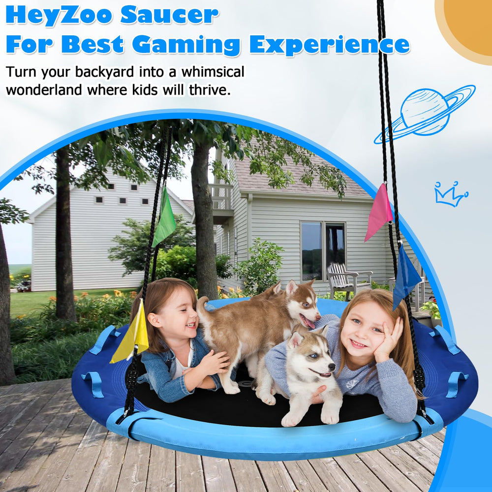 HeyZoo 360-degree swivel feature for versatile backyard fun