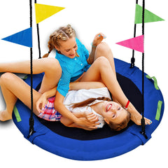 HeyZoo 48 inch saucer swing assembly supports multi-child outdoor play