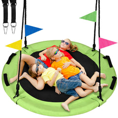 HeyZoo 48-Inch tree swing ready for family fun in the yard