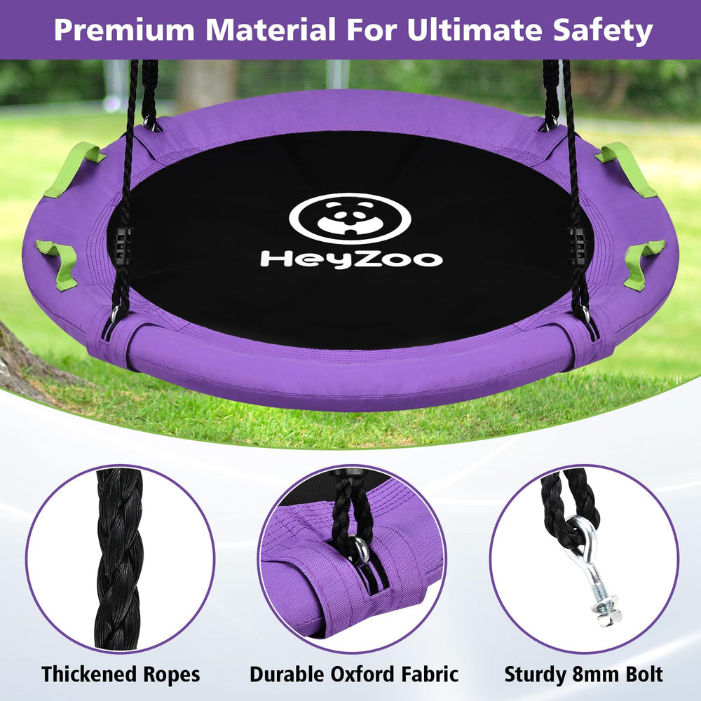 HeyZoo adjustable hanging straps enable secure installation on trees