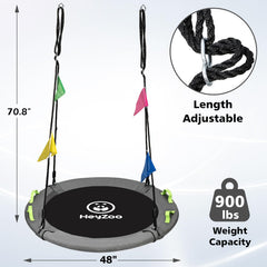 HeyZoo included heavy-duty straps and carabiners simplify secure installation