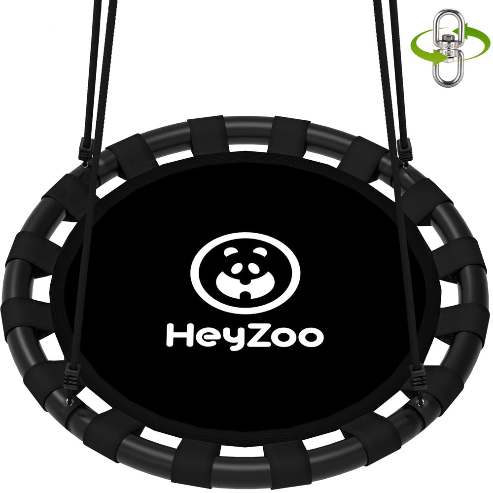 HeyZoo Saucer Swing with 360° swivel for thrilling backyard spins