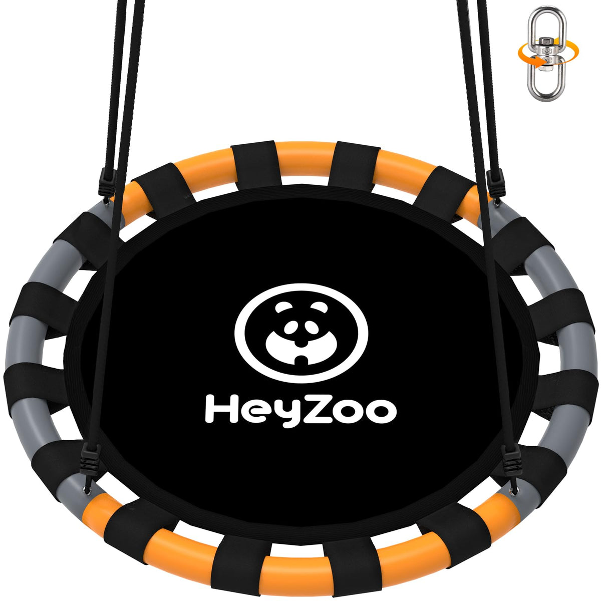 HeyZoo Saucer Swing with 360° swivel for safe backyard fun