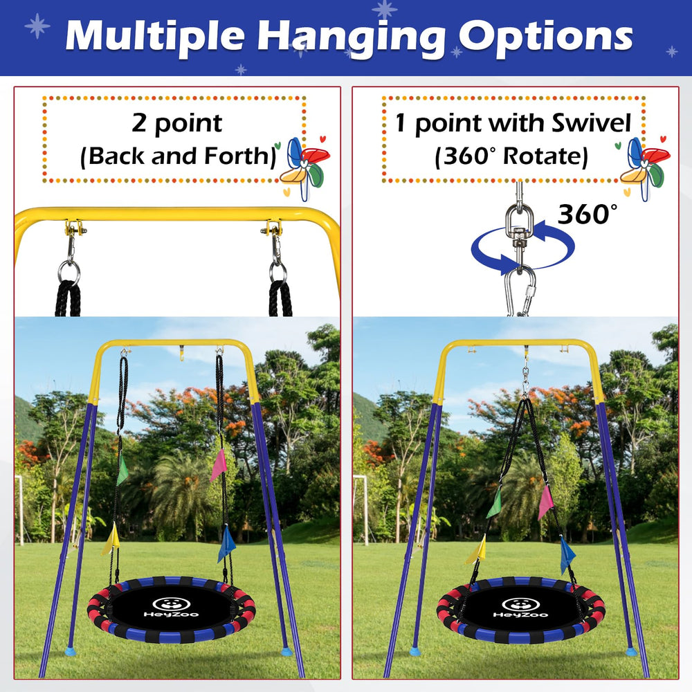 HeyZoo saucer swing padded edges for comfortable swinging