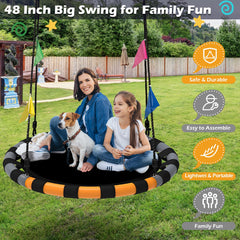 HeyZoo Saucer Swing uses PVC cover protecting foam from aging