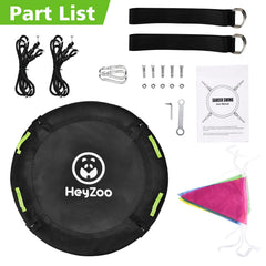 HeyZoo Tree Swing backyard setup for indoor/outdoor playgrounds brings versatile entertainment.